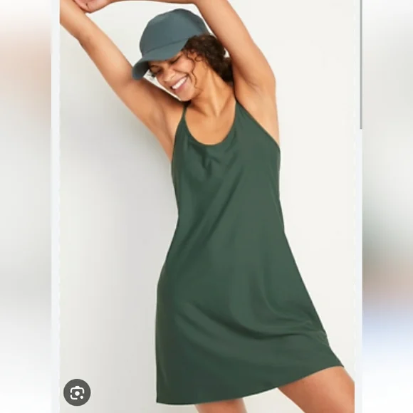 Green Sleeveless Dress - Picture 2 of 4